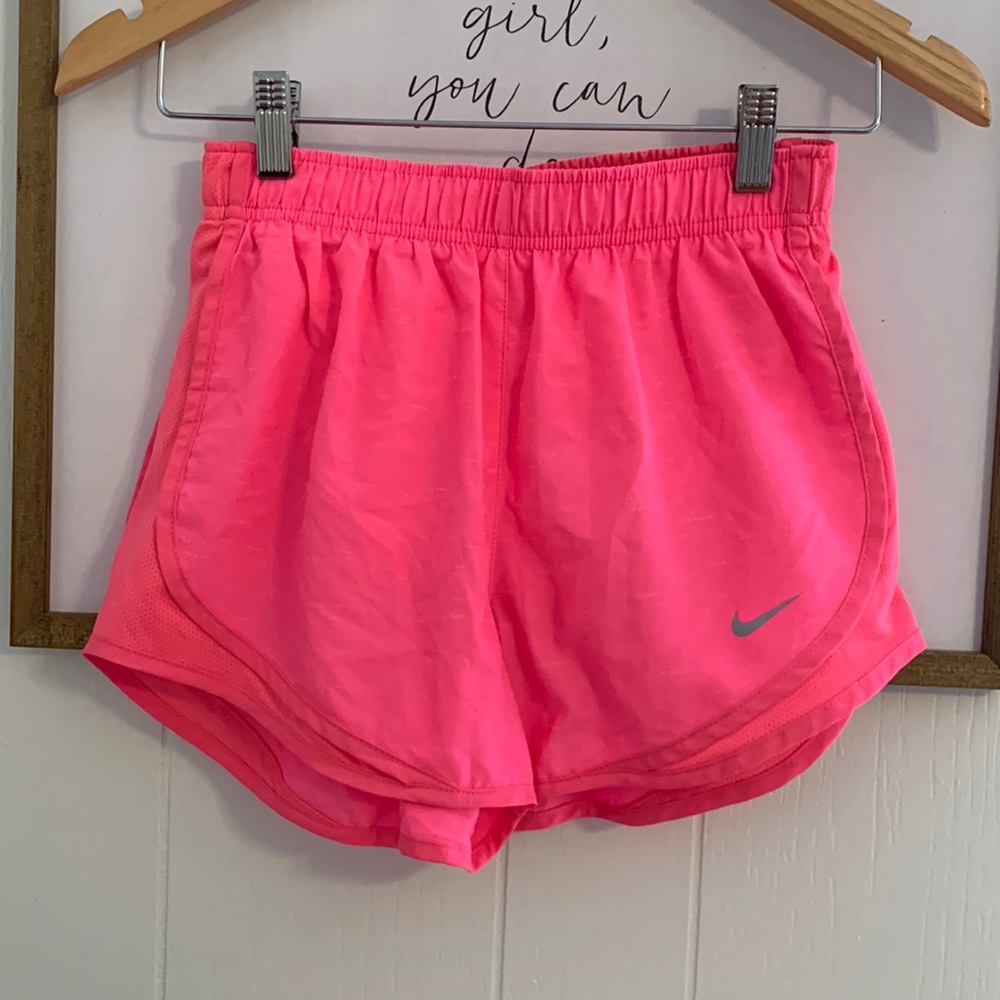 Hot pink Nike shorts